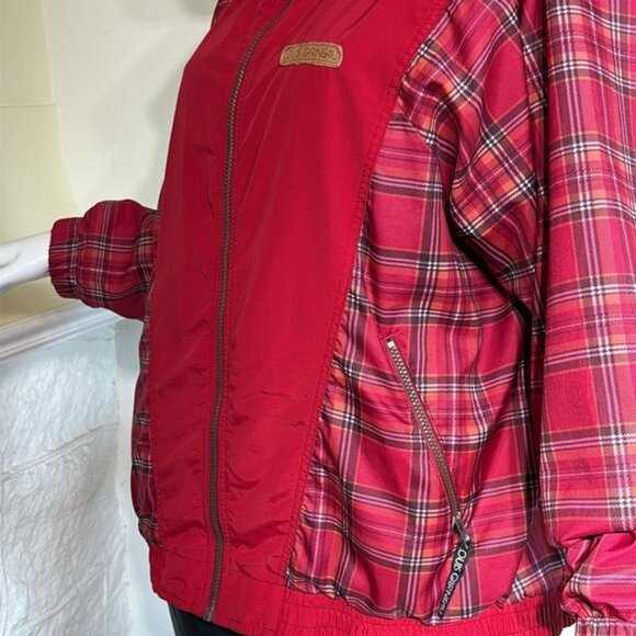 Vintage Garneau Plaid Windbreaker Bomber Jacket - Picture 2 of 6